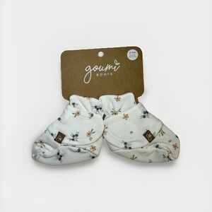 Goumi‎ Kids Soft Stay-On Baby Boots Infant Booties, 0-3M, Floral NWT